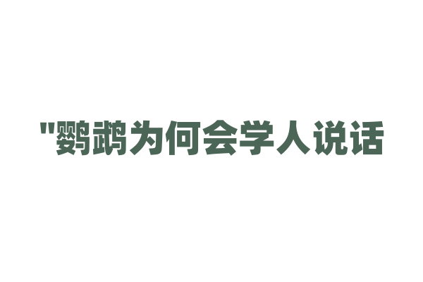 "鹦鹉为何会学人说话？"